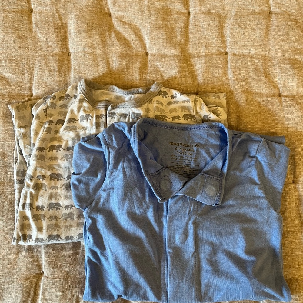 Magnetic Me Baby Onesie in Soft Blue